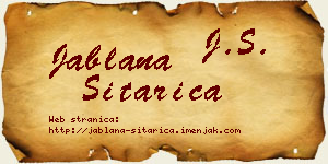 Jablana Sitarica vizit kartica